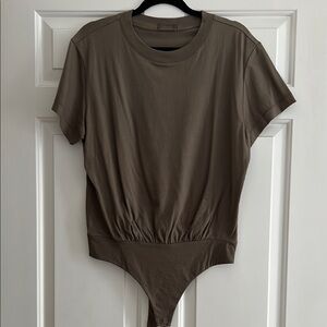 Nuuds mocha T shirt bodysuit
